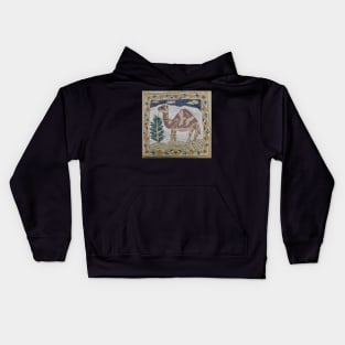 Embroidered Camel Pillow Kids Hoodie